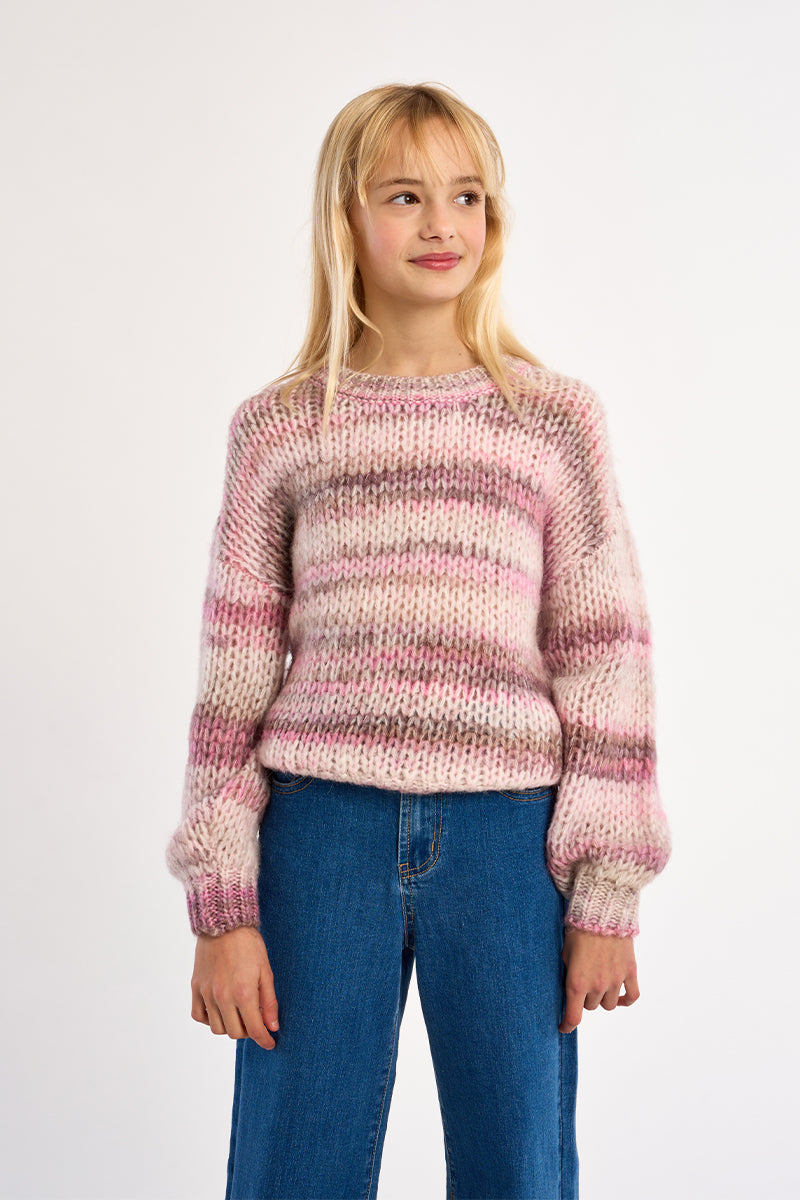 Pink Knitted Sweater-MLA1376