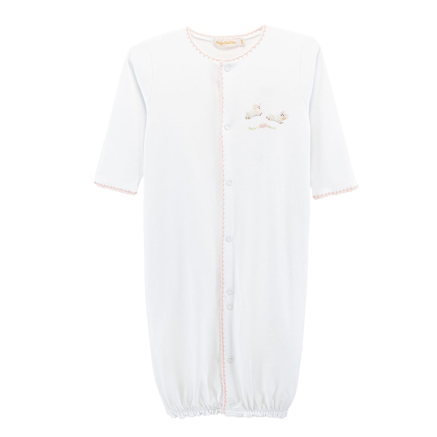 Baby Lambs - Pink Trim Conv. Gown
