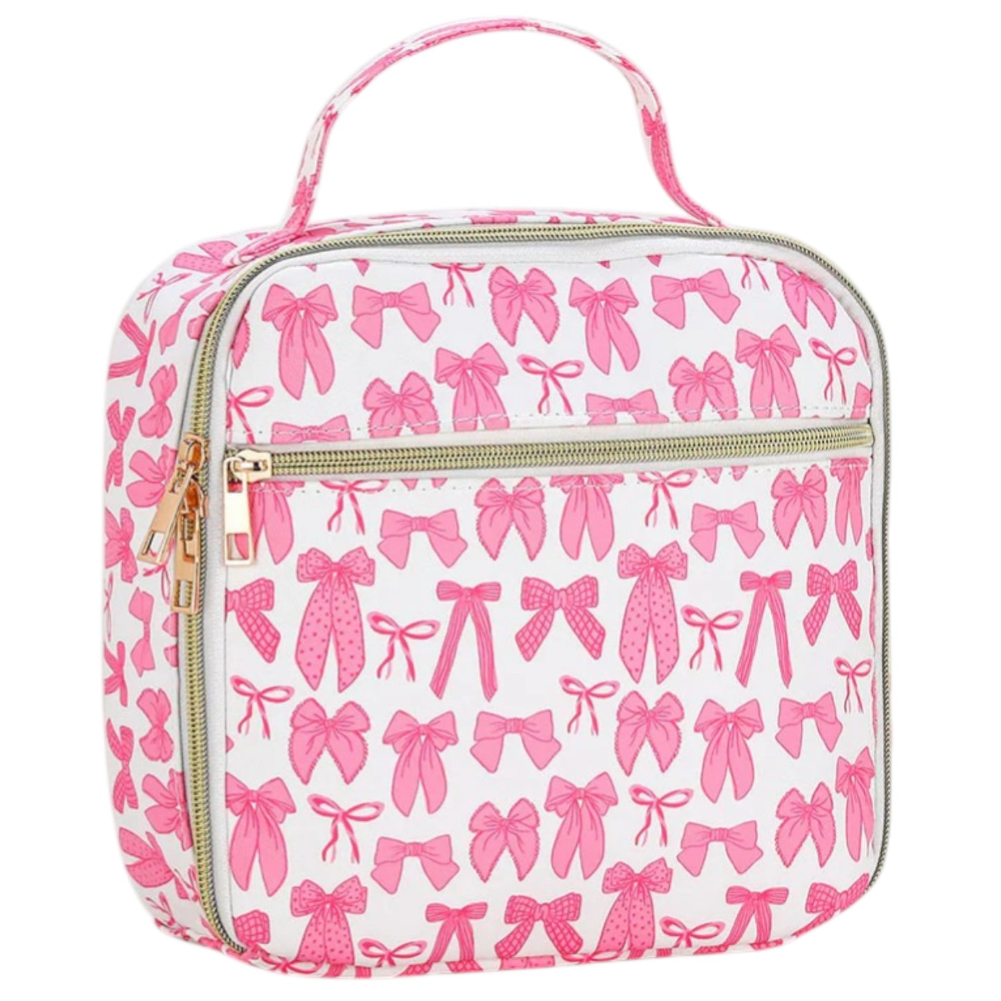 Bow Print Canvas Lunch Bag
