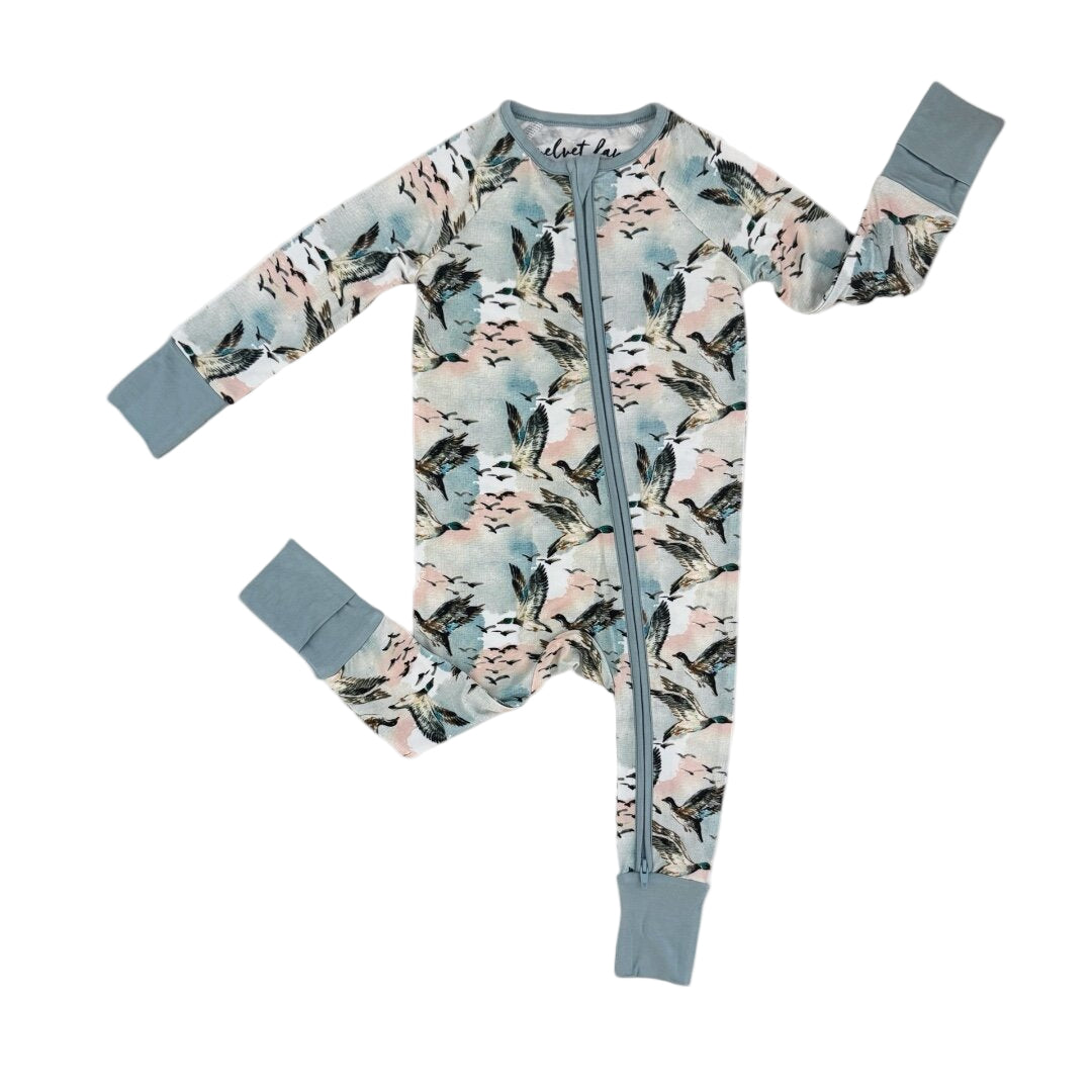 Bamboo Zip PJ - Mallard Sky