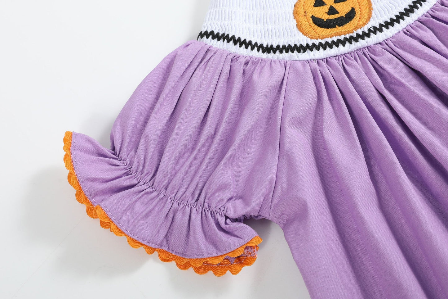 Purple Halloween Smocked Dress