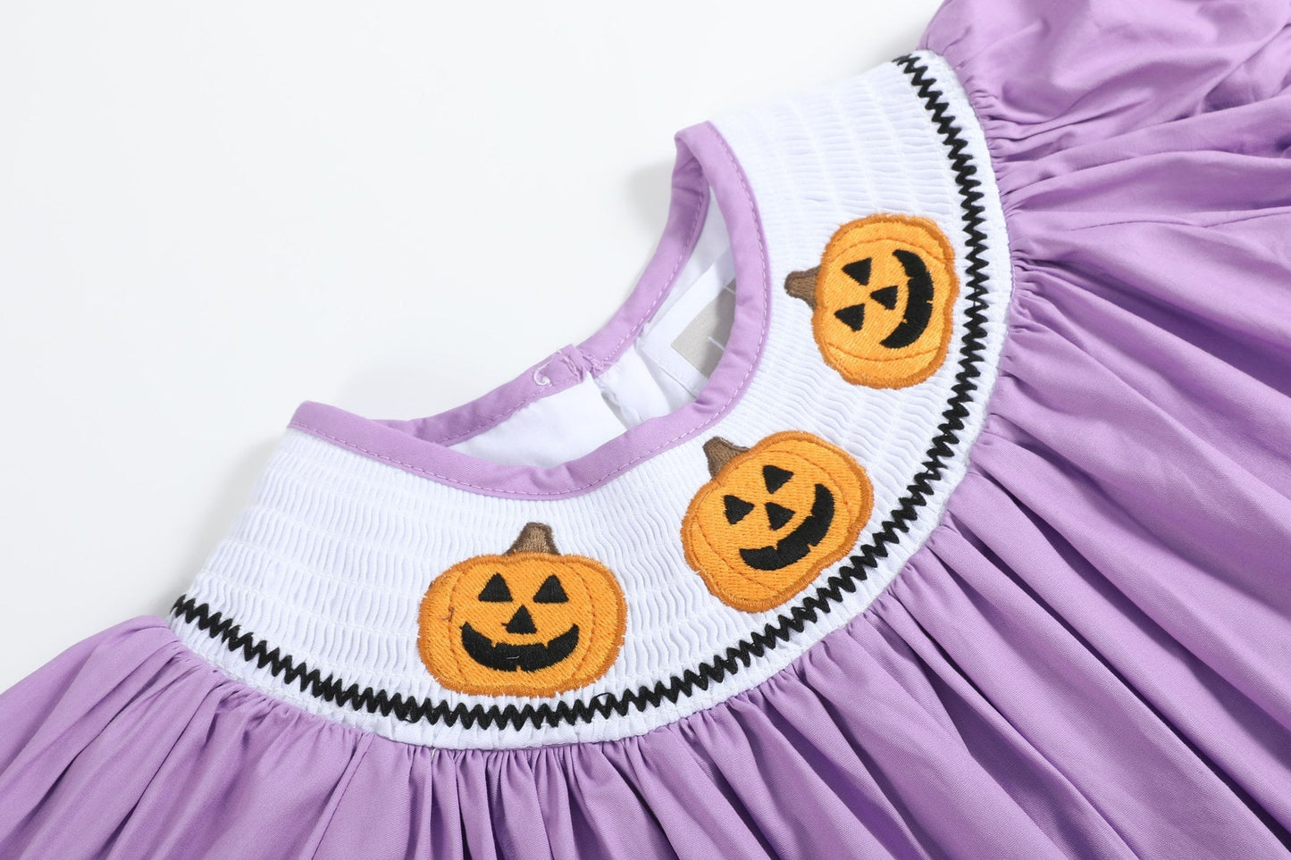 Purple Halloween Smocked Dress