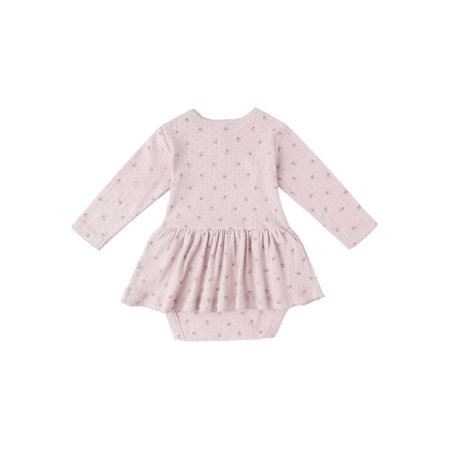 Pointelle Skirt Bodysuit - Lilac Ditsy