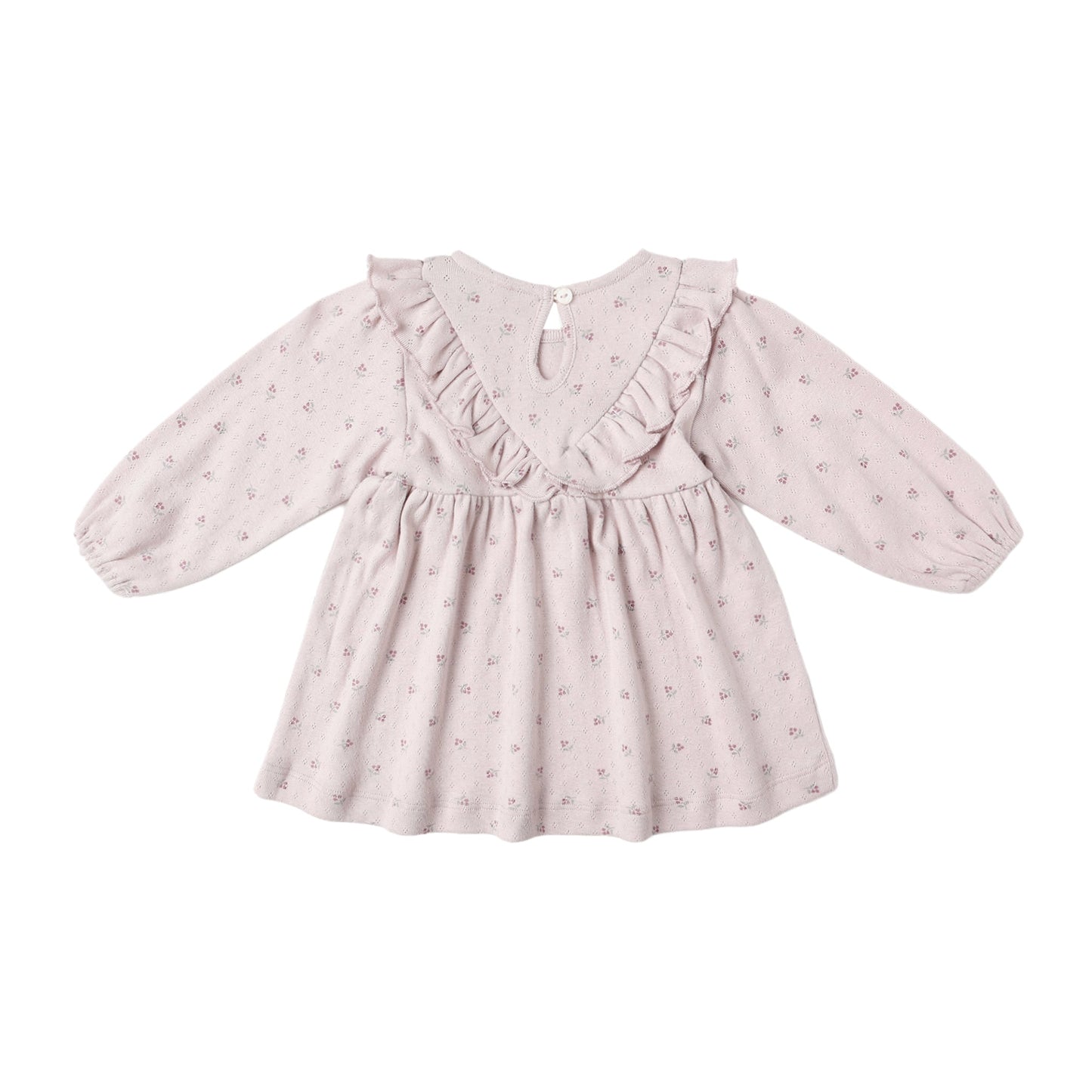 Ruffle V L/S Dress - Lilac Ditsy