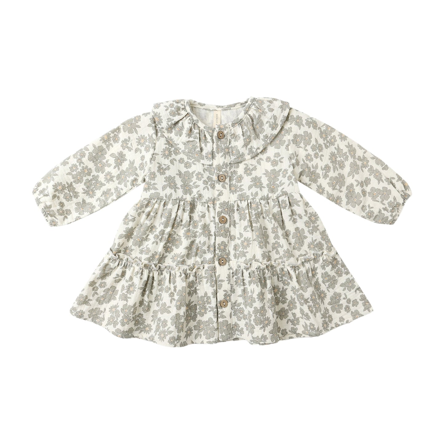 Collar Dress - Green Floral