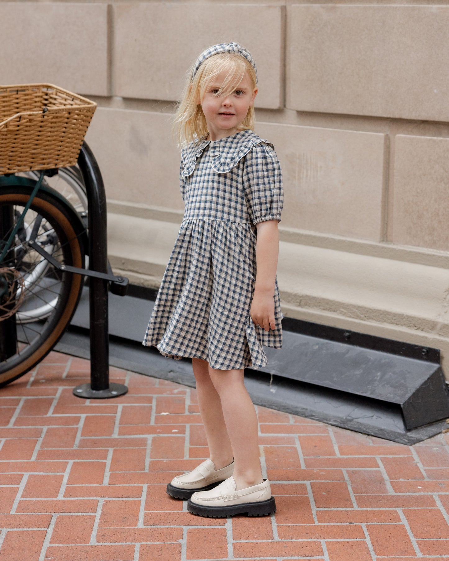 Camille Dress - Navy Check