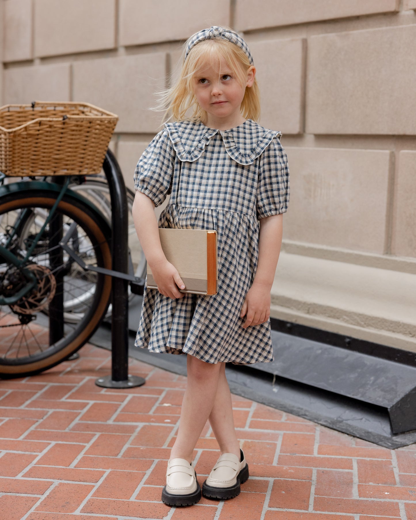 Camille Dress - Navy Check