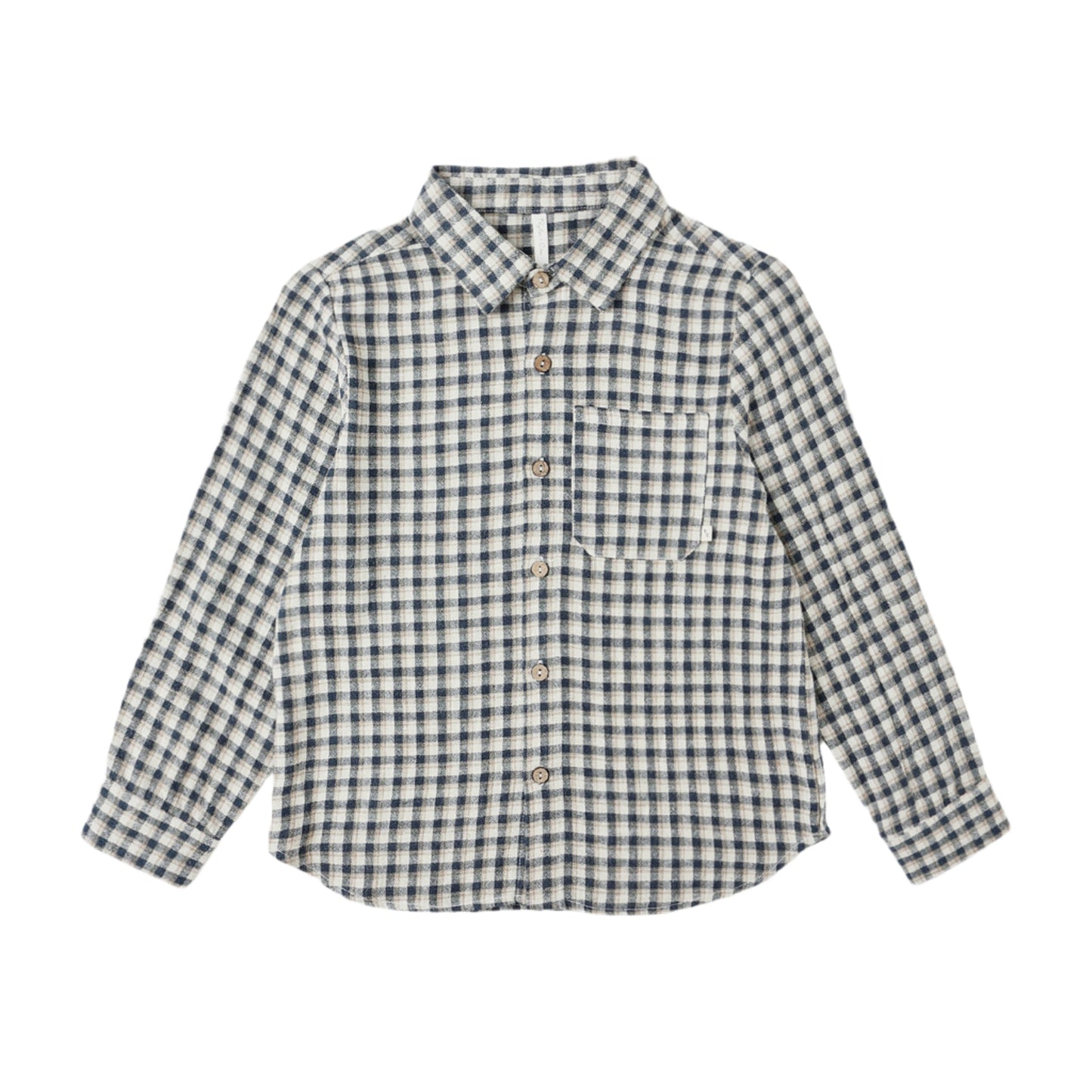 Collared L/S Shirt - Navy Check
