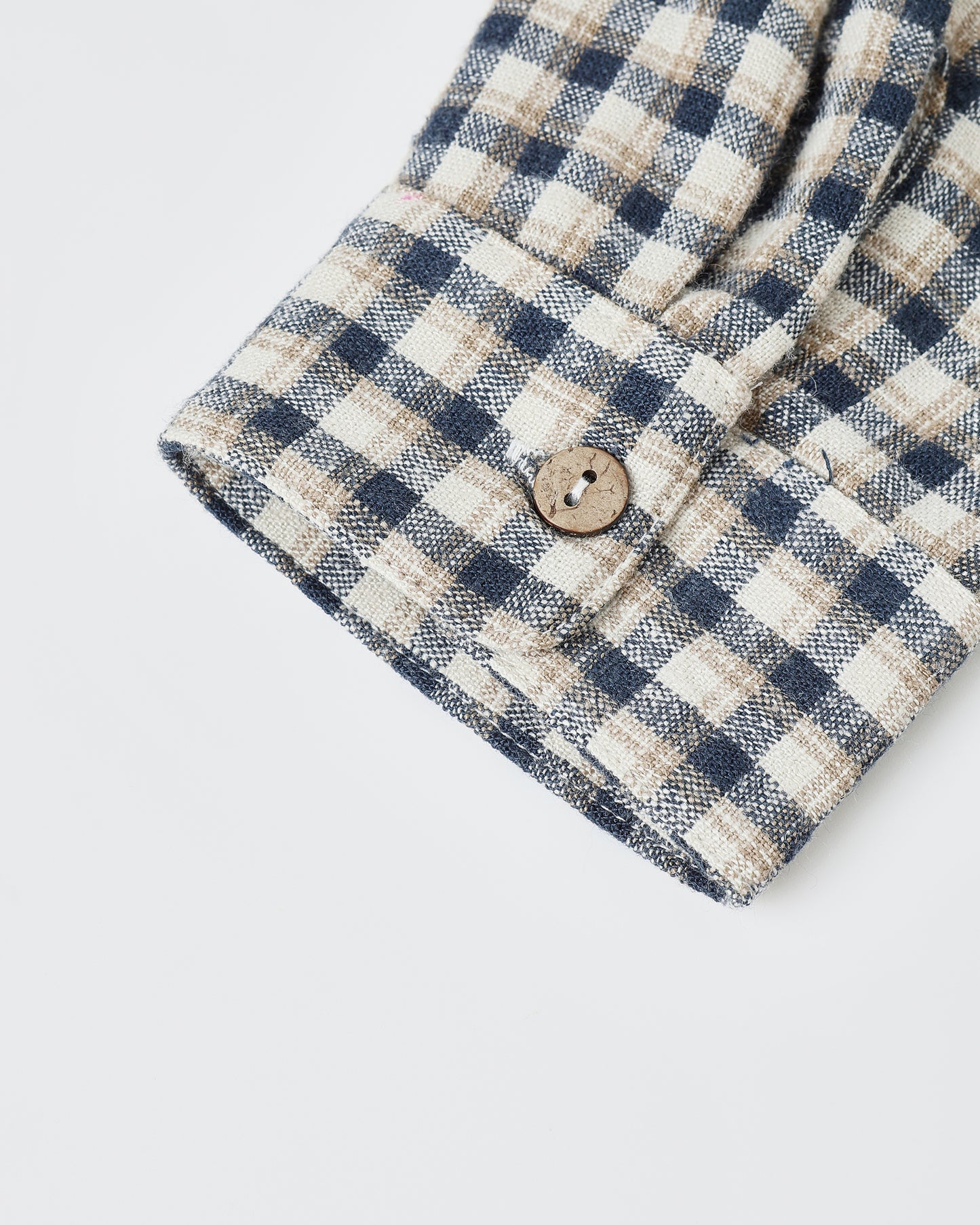Collared L/S Shirt - Navy Check