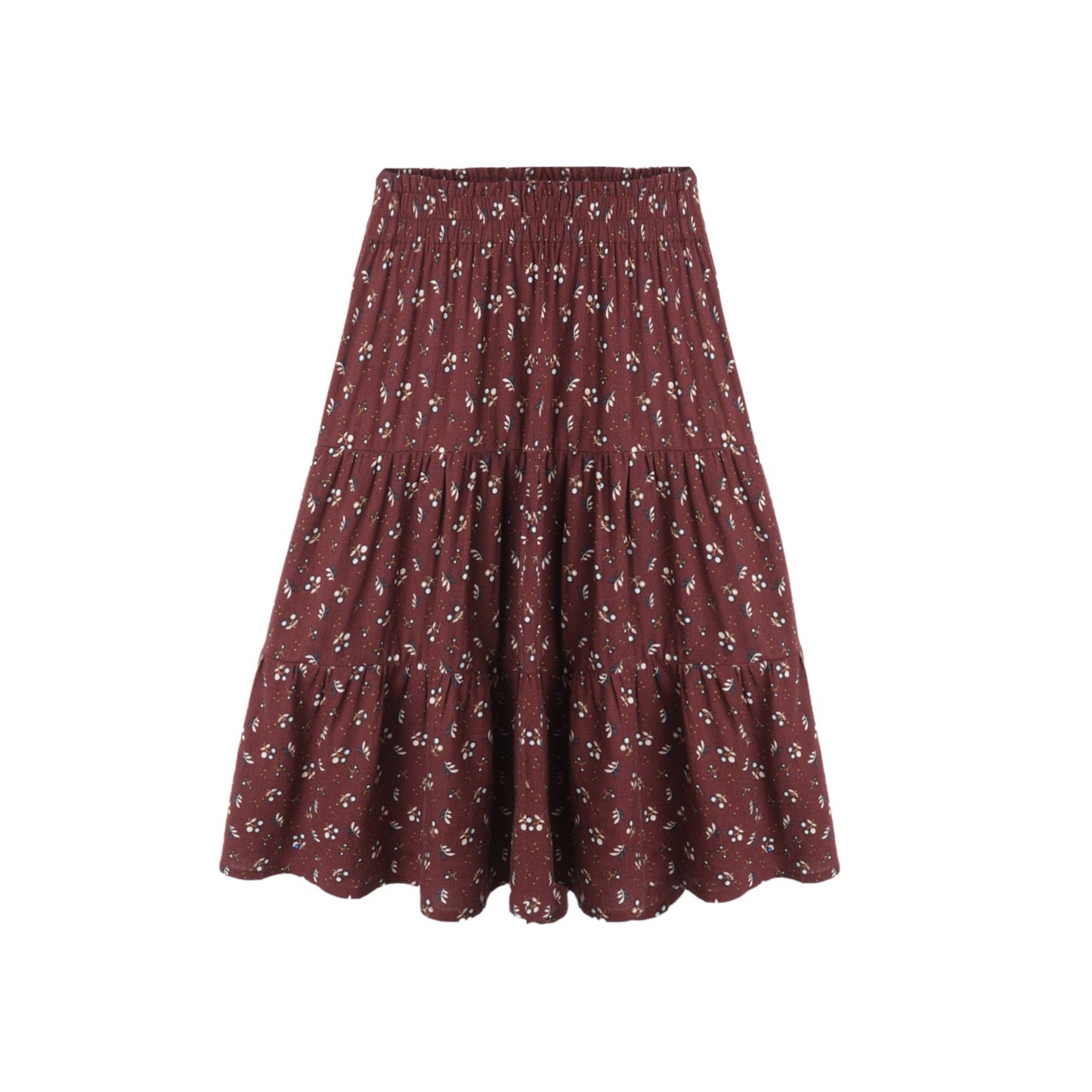 Ruffle Tiered Skirt - Harvest Berry