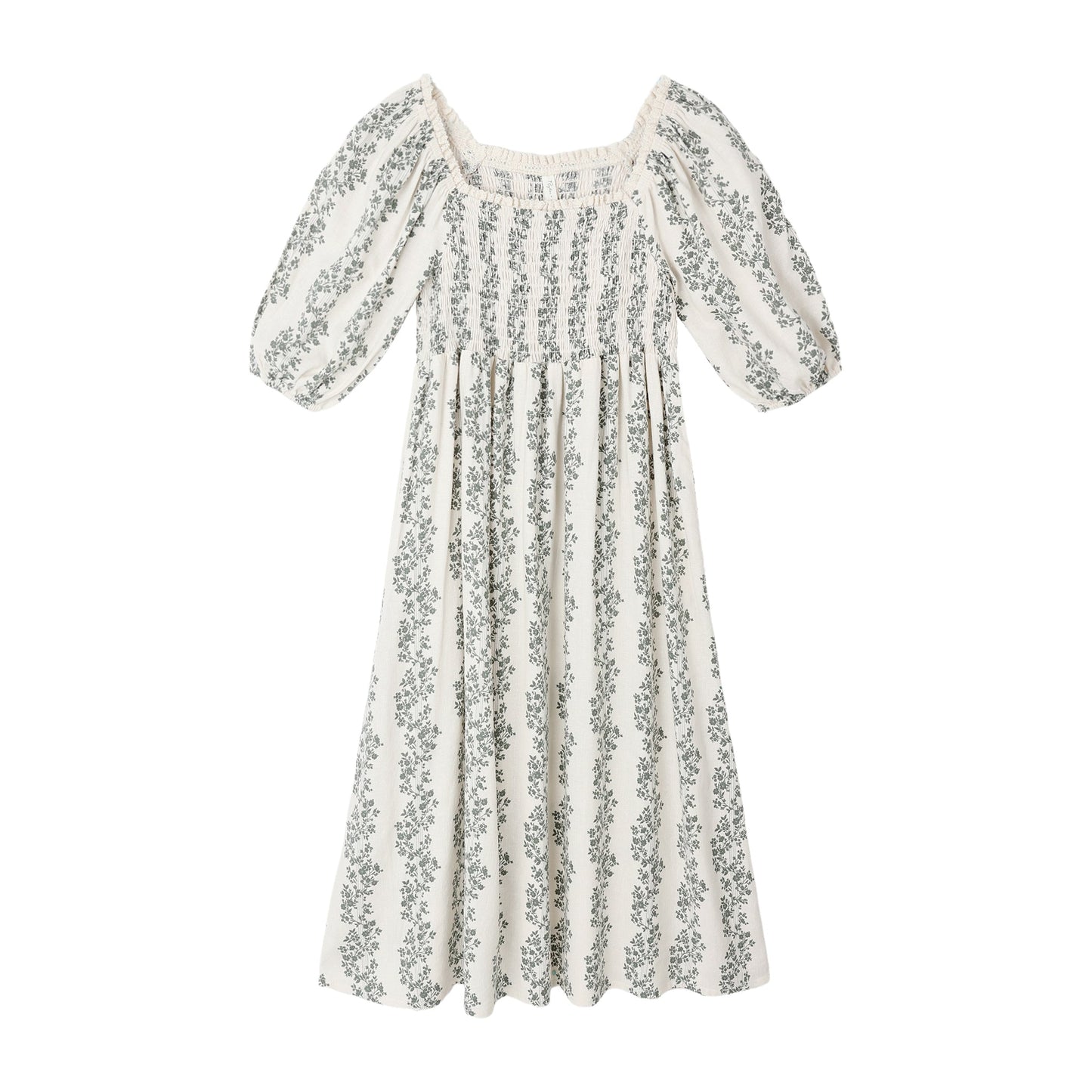 Della Dress - Green Vines
