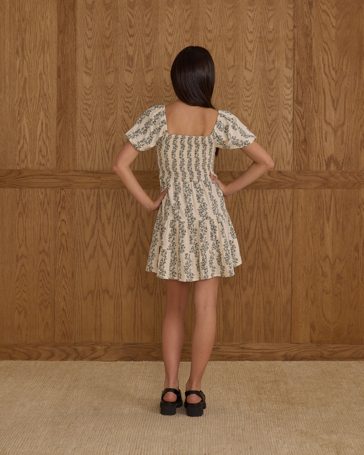 Emily Dress - Green Vines