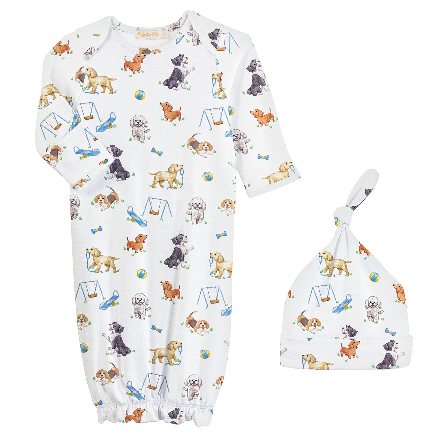 Doggie Park Gown & Hat
