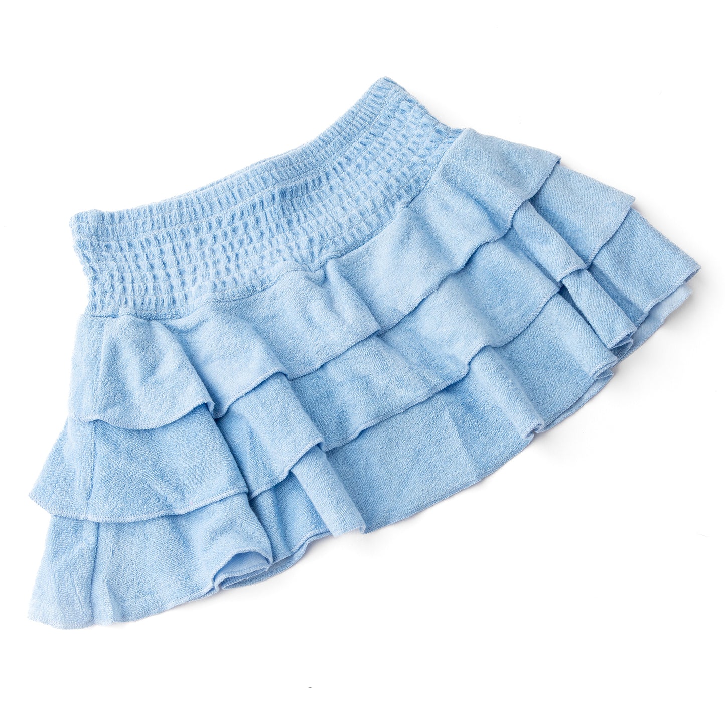 Terry Smocked Skirt - Blue