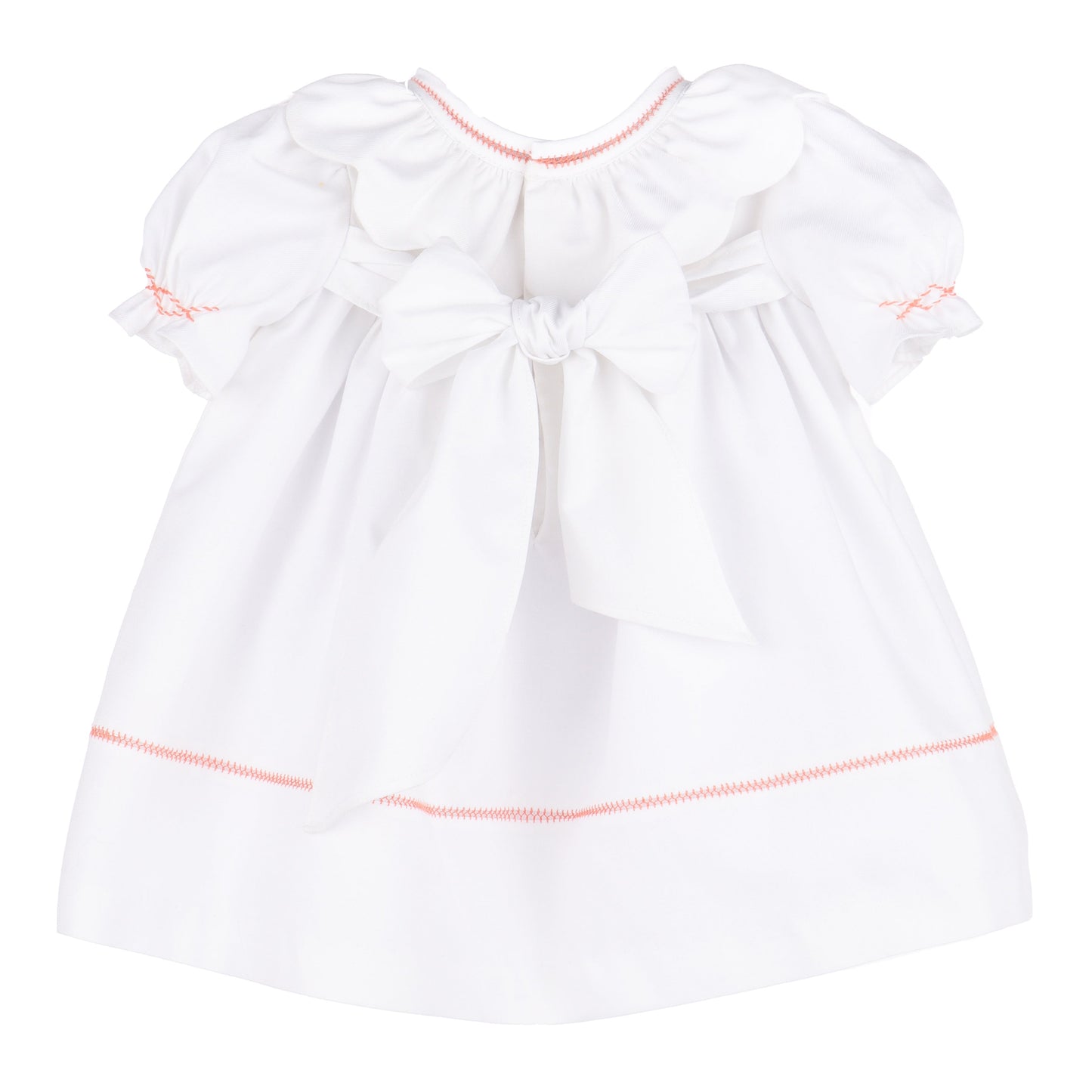 Pumpkin Ruffle Dress - White