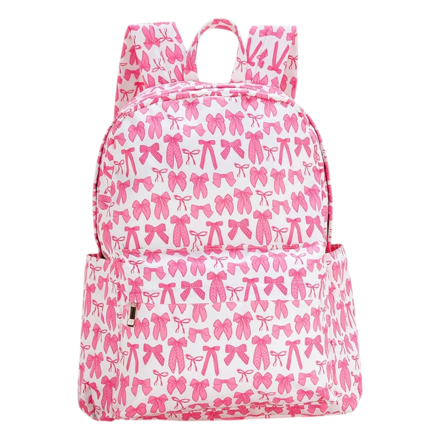 Bow Print Canvas Backpack