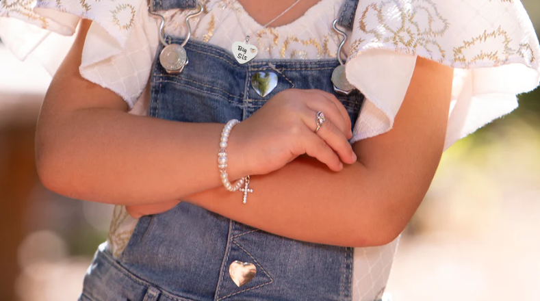 Pearl Cross Bracelet - Silver