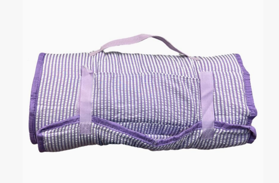 Belle Nap Mat, Purple Seersucker
