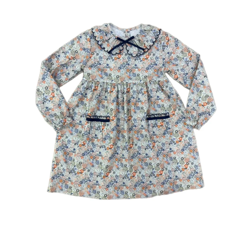Navy Floral Dress