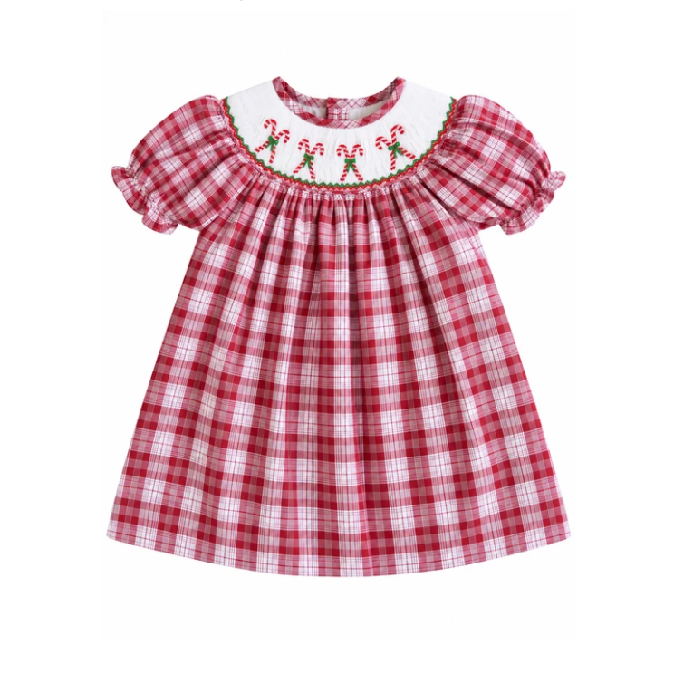 Candy Cane Red Plaid Dress