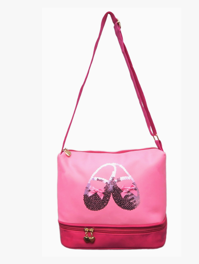 Pink/Hot Pink Sequins Ballet Shoe Bag