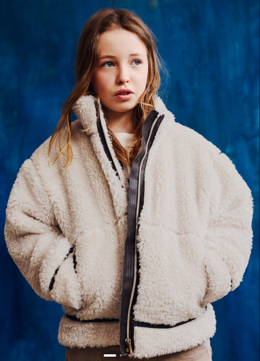 Shearling Coat-Almond/7441