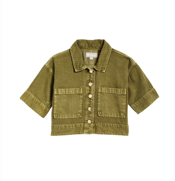 Olive Boxy Top