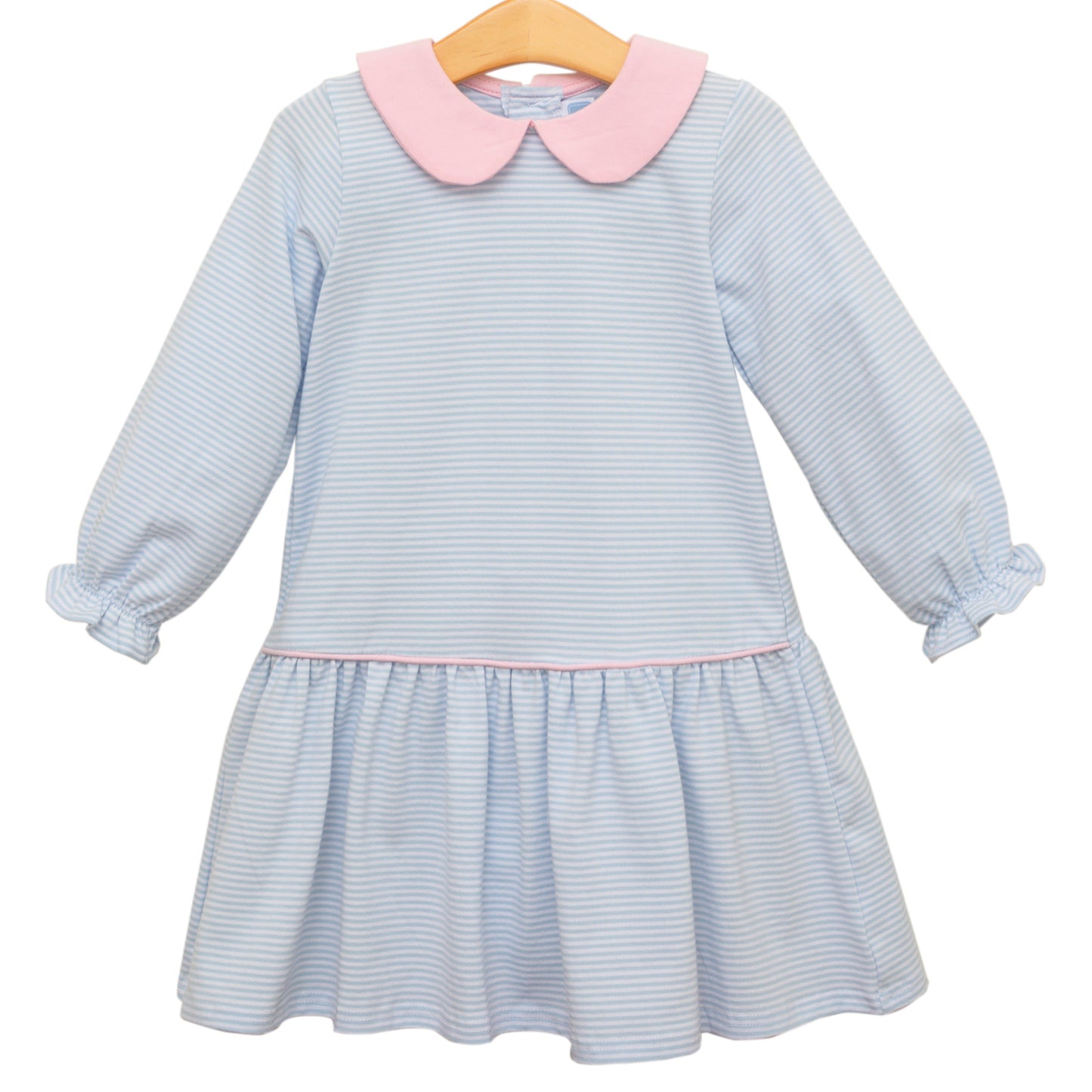 Katherine Dress - Blue Stripe/Pink