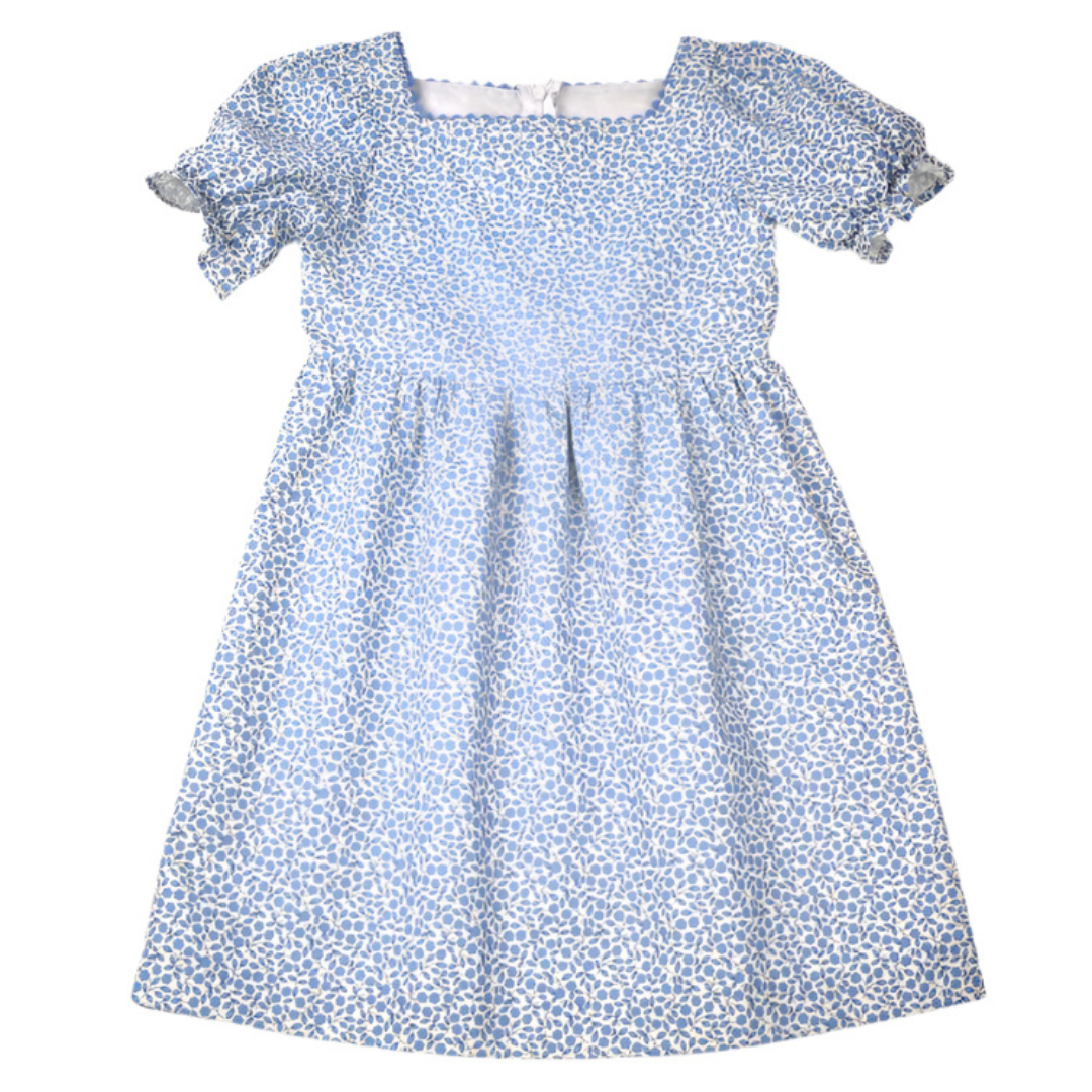 Vintage Floral Puff Sleeve Dress