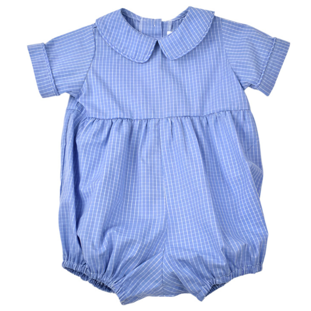 Blue Check Boy Bubble