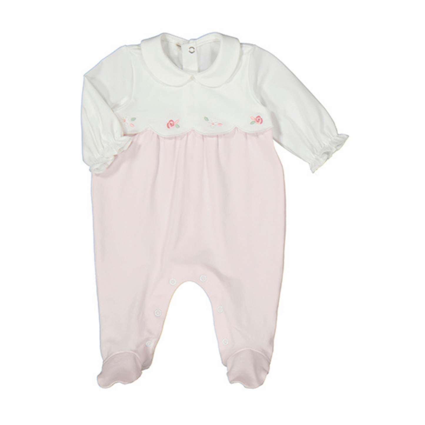 Embroidered Floral Footie