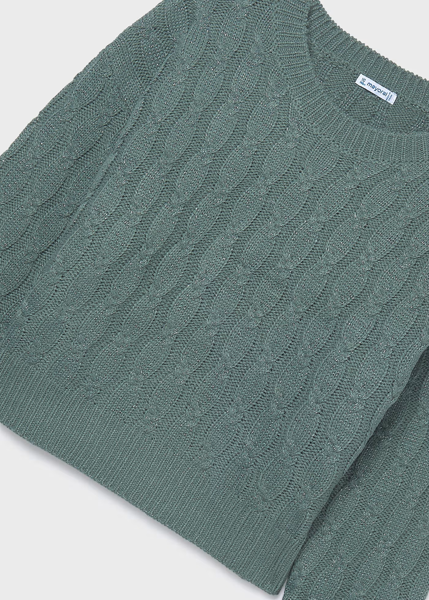 Braided Knit Sweater - Eucalyptus