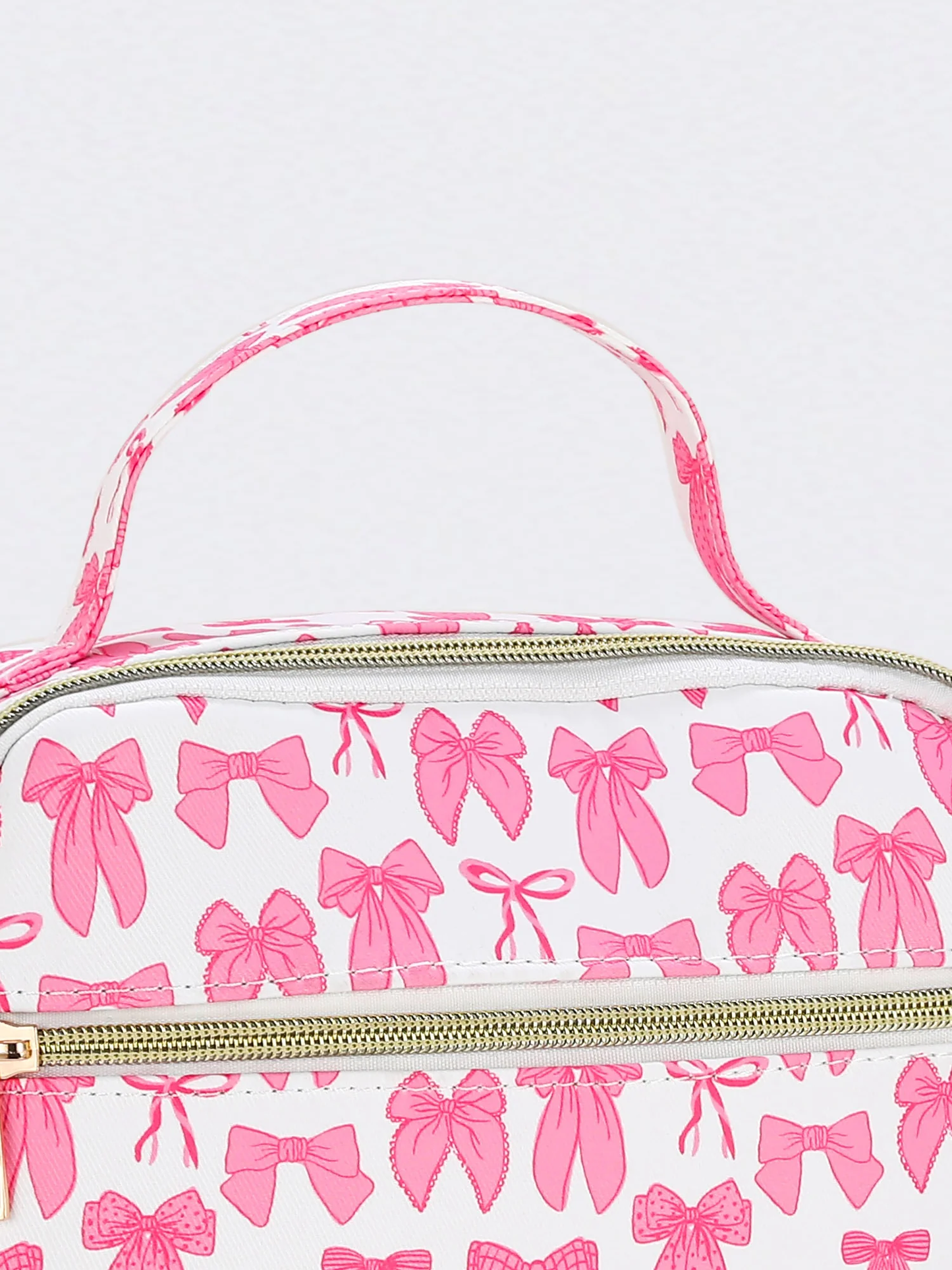 Bow Print Canvas Lunch Bag