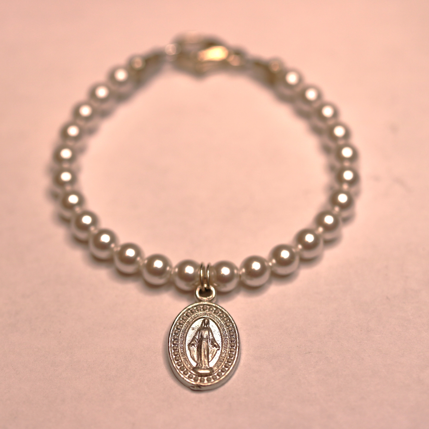Mary Metal Bracelet - White