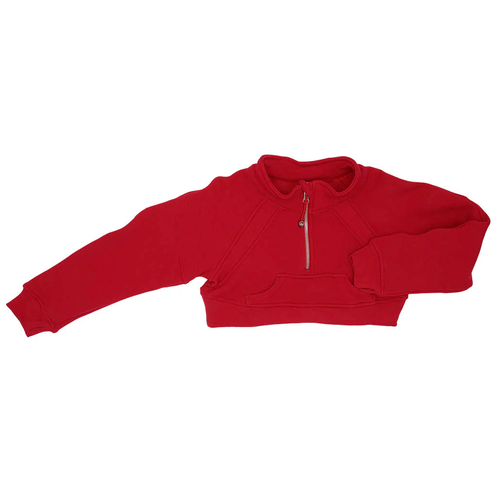 Oversized Crop 1/4 Zip Sweatshirt