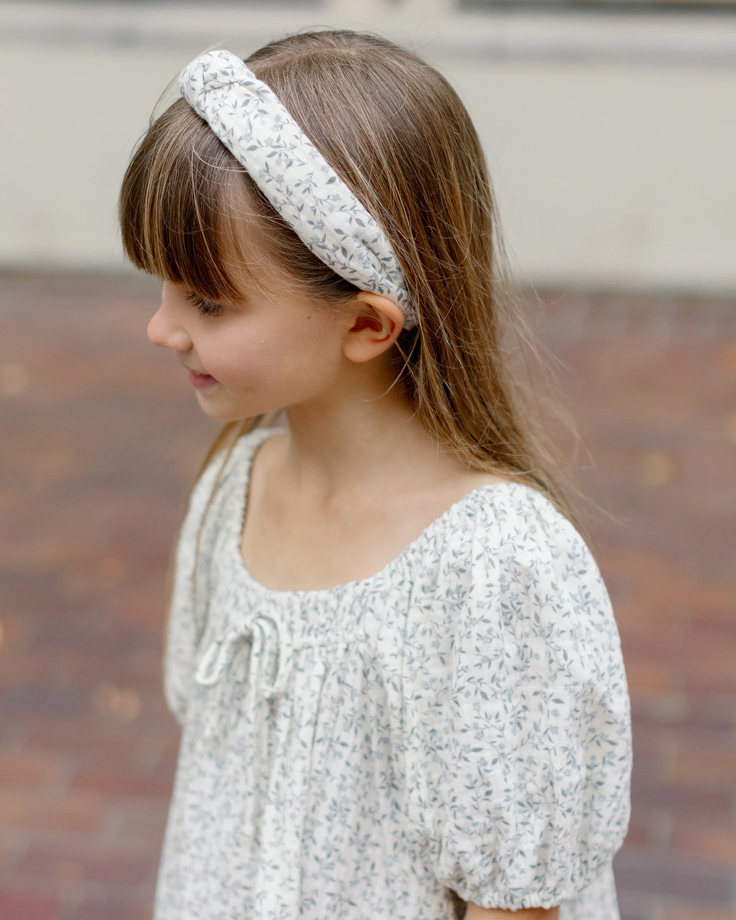 Knotted Headband - Blue Vines