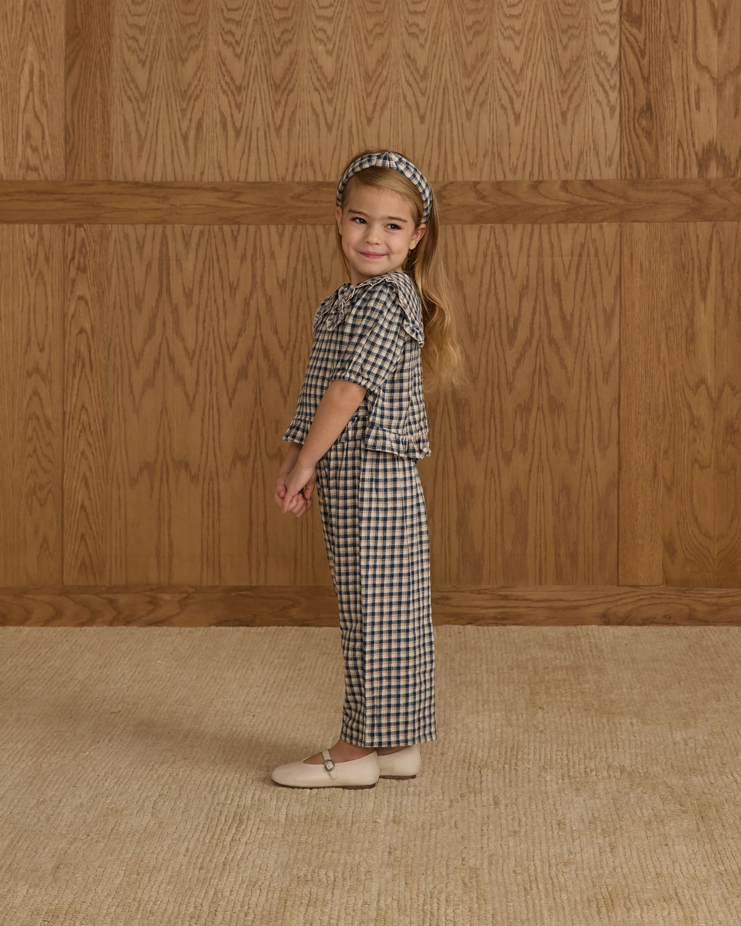 Prairie Blouse - Navy Check