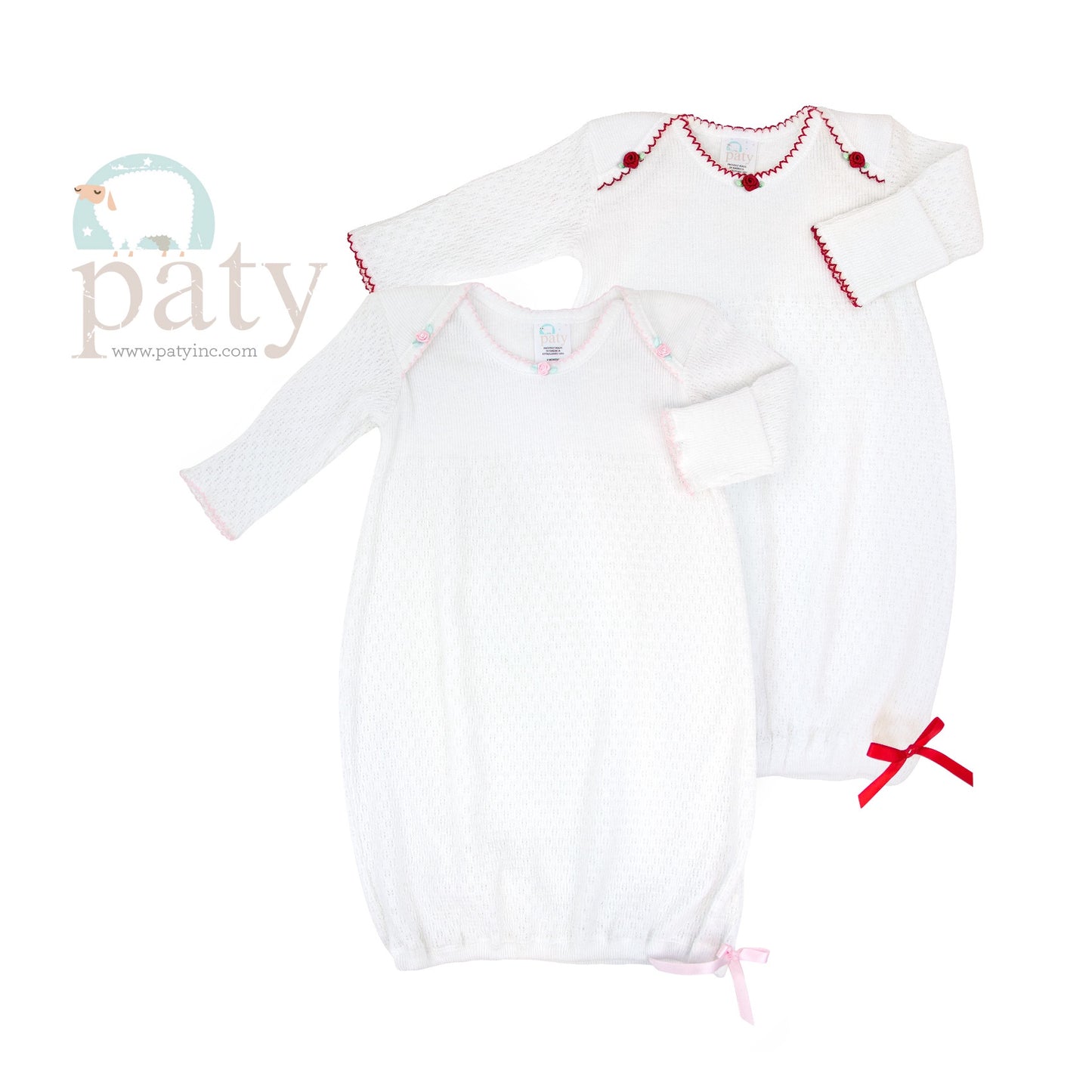 LS Gown W Rosettes - 115R