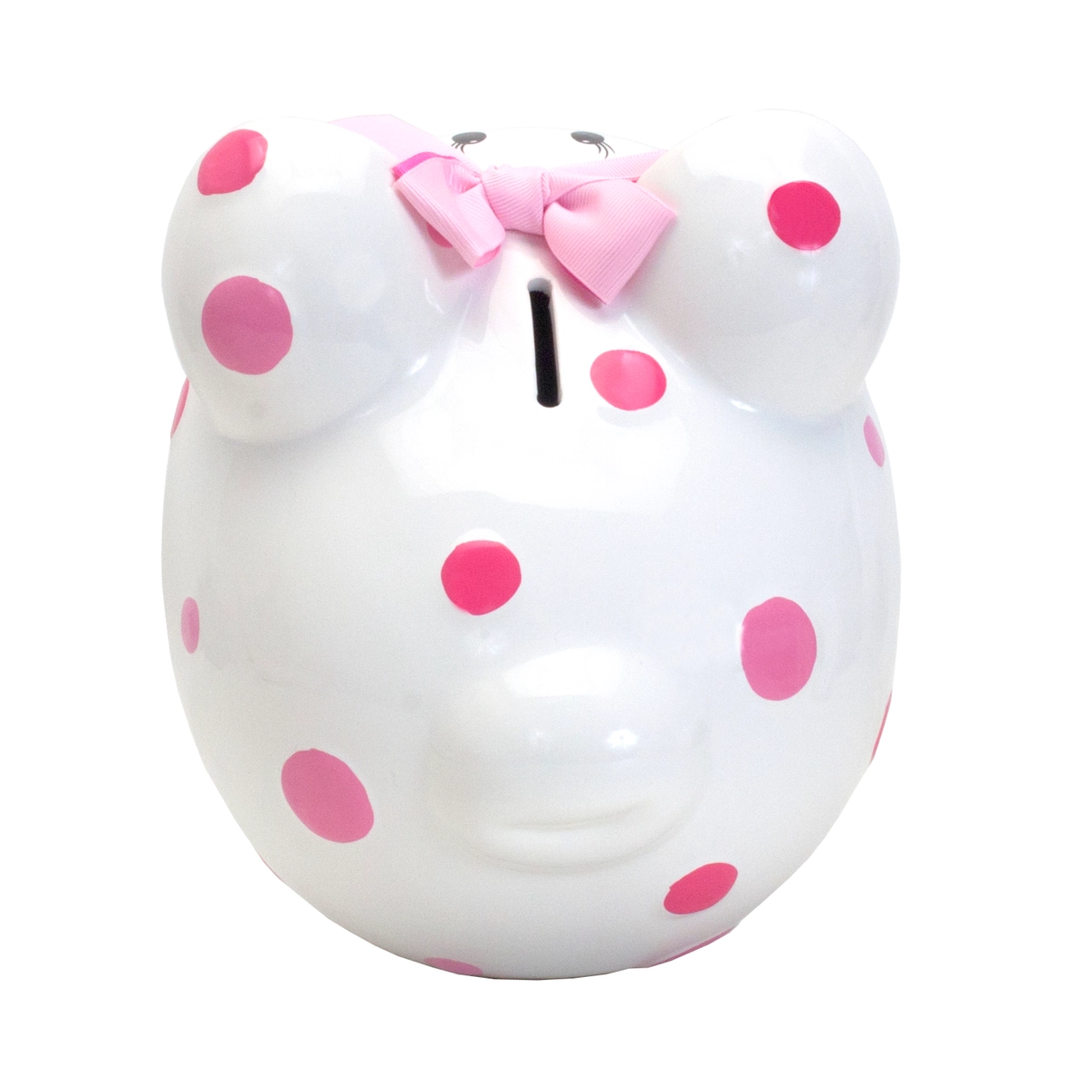 Pink Multi Dot Pig Bank