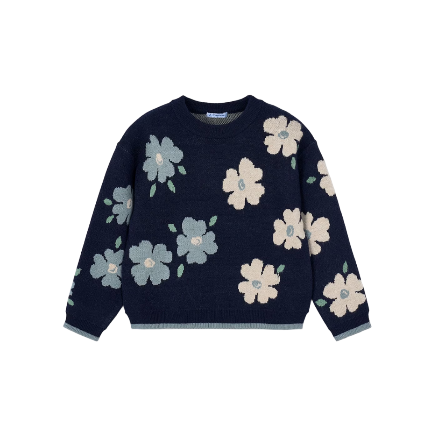 Floral Sweater - Navy