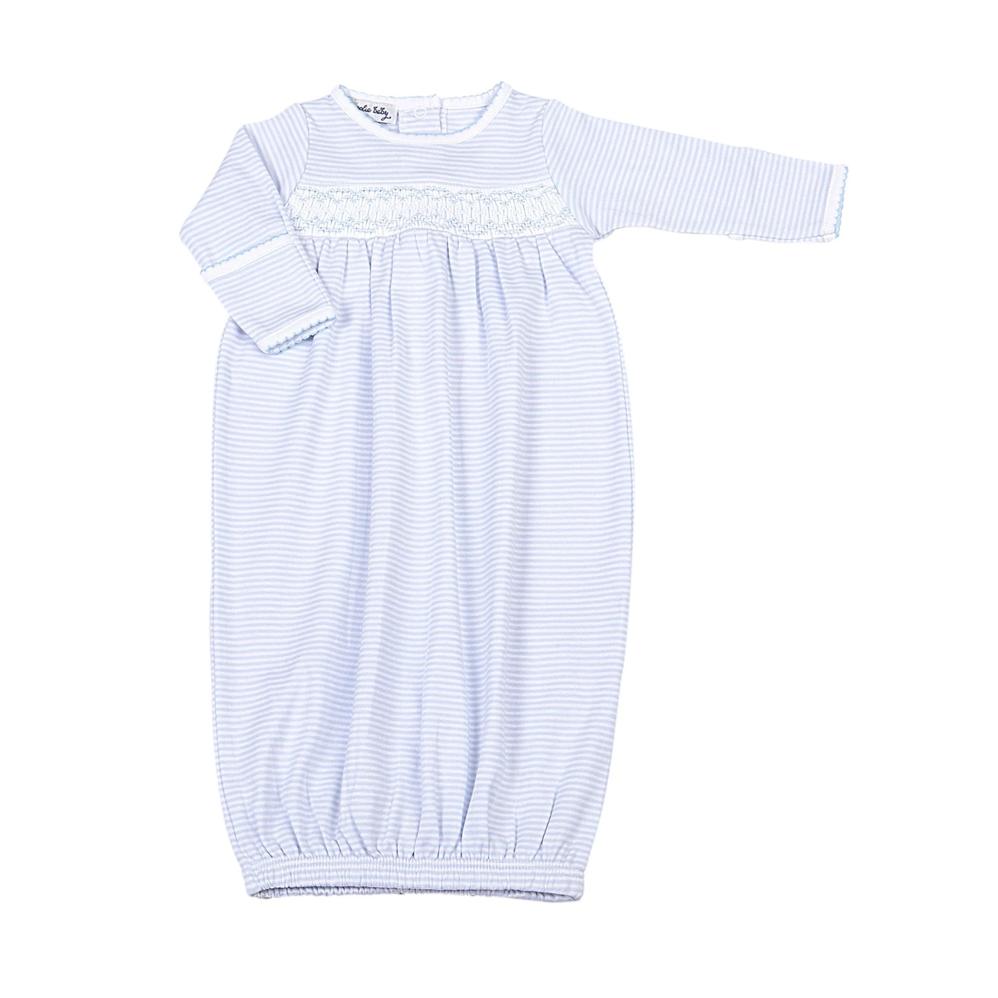 Mini Stripes Smocked Gathered Gown