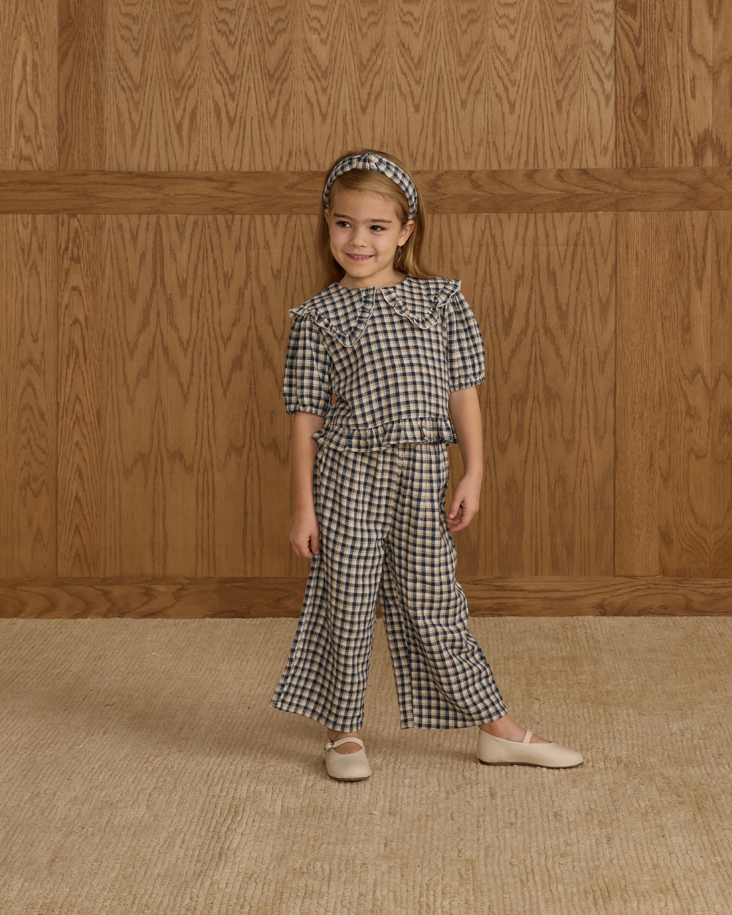 Prairie Blouse - Navy Check