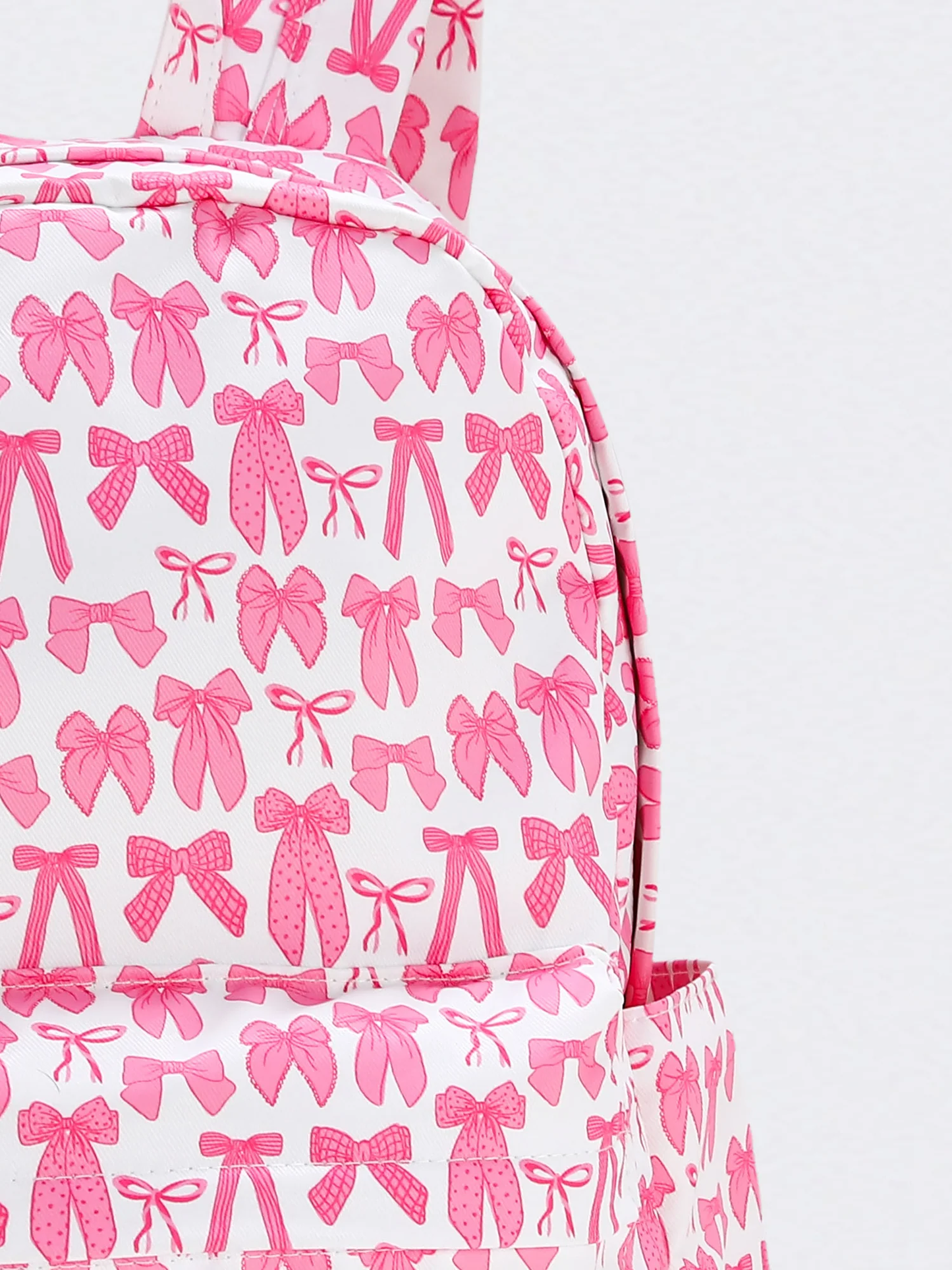 Bow Print Canvas Backpack