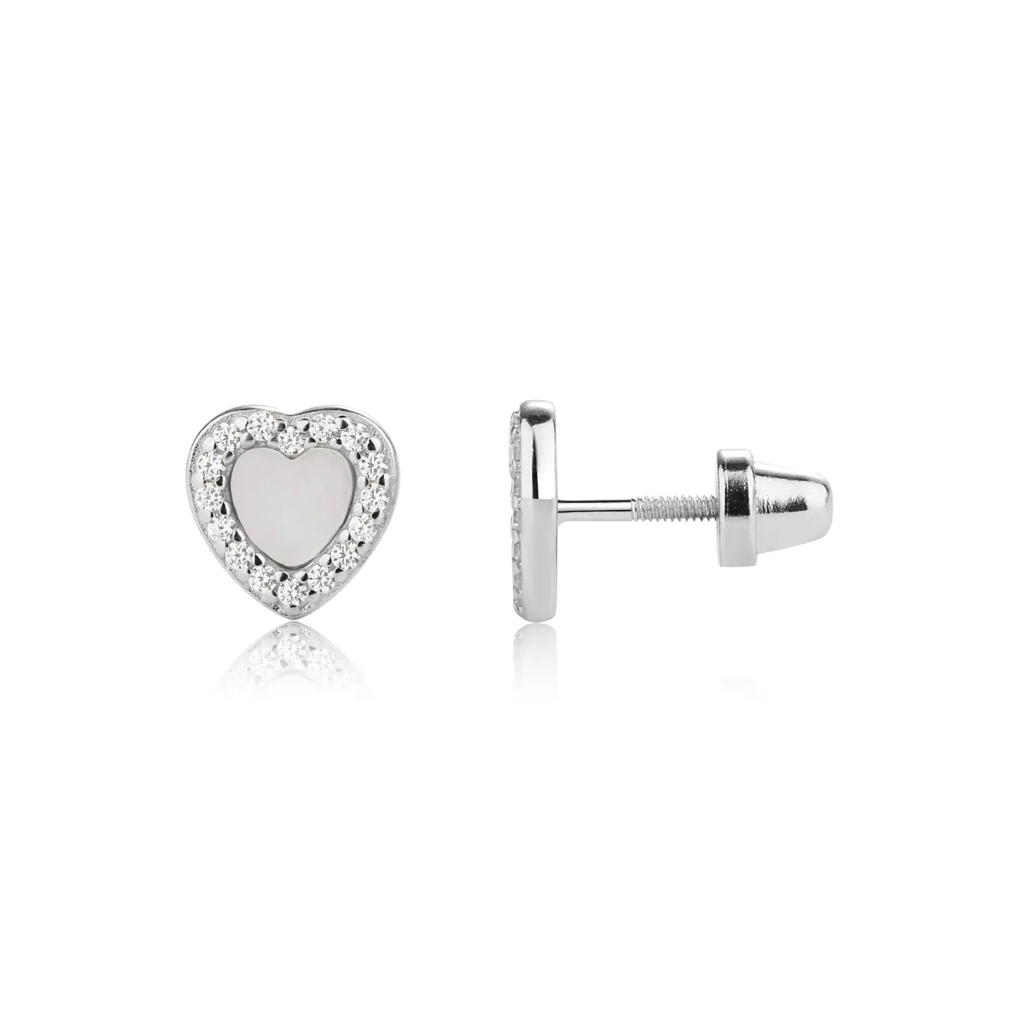 Mother of Pearl Heart Earring