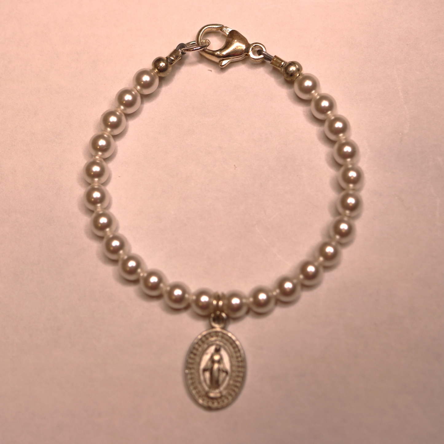 Mary Metal Bracelet - White