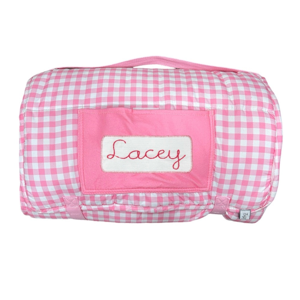 Pink Gingham Nap Mat