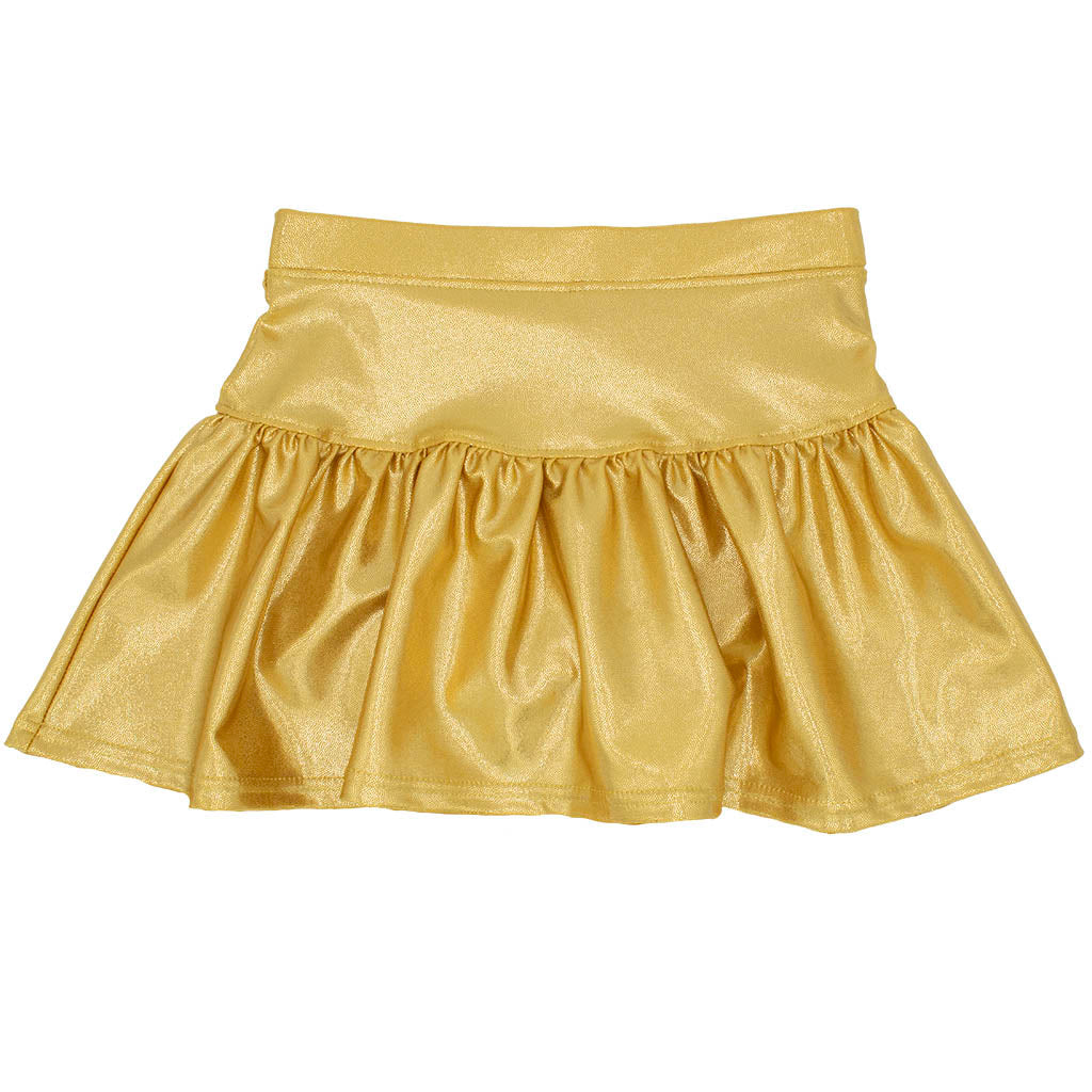 Gold Shimmer Gathered Skort