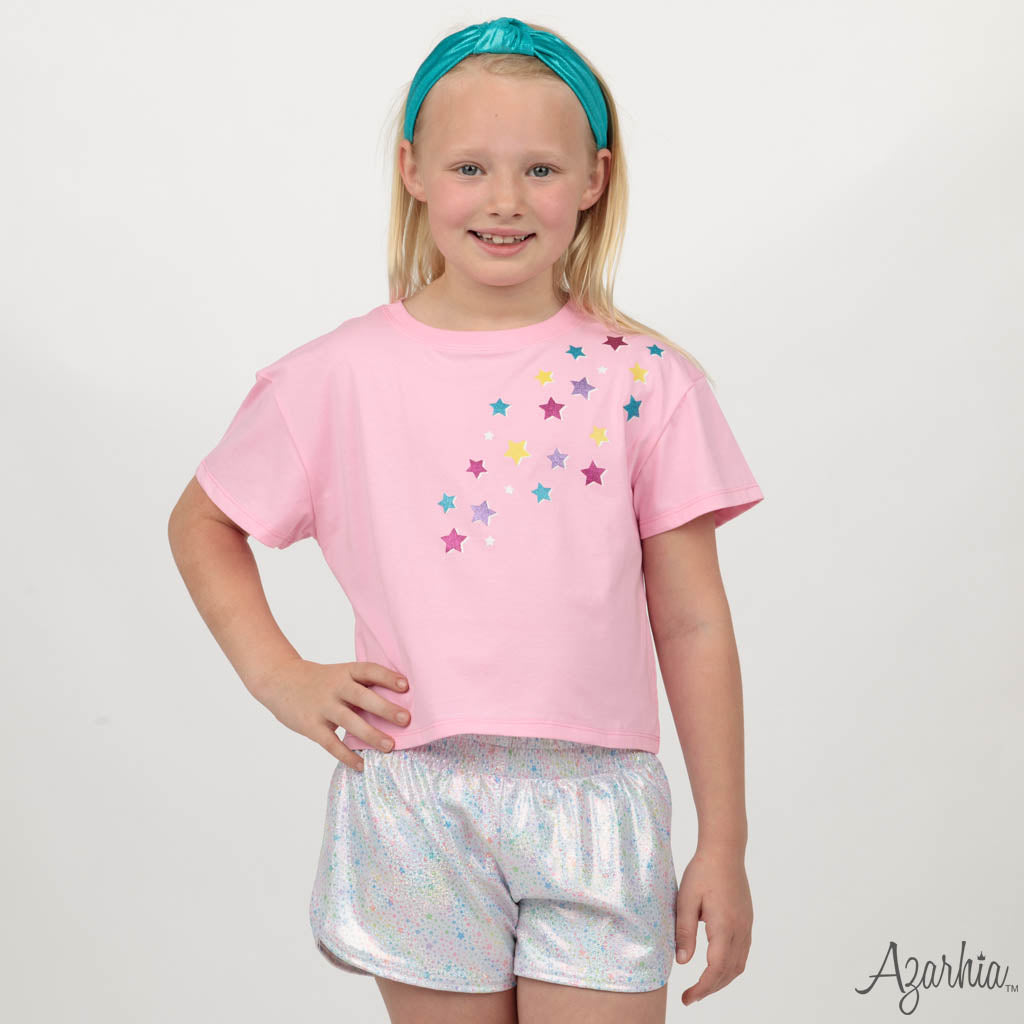 Glitter Falling Star Pink Boxy