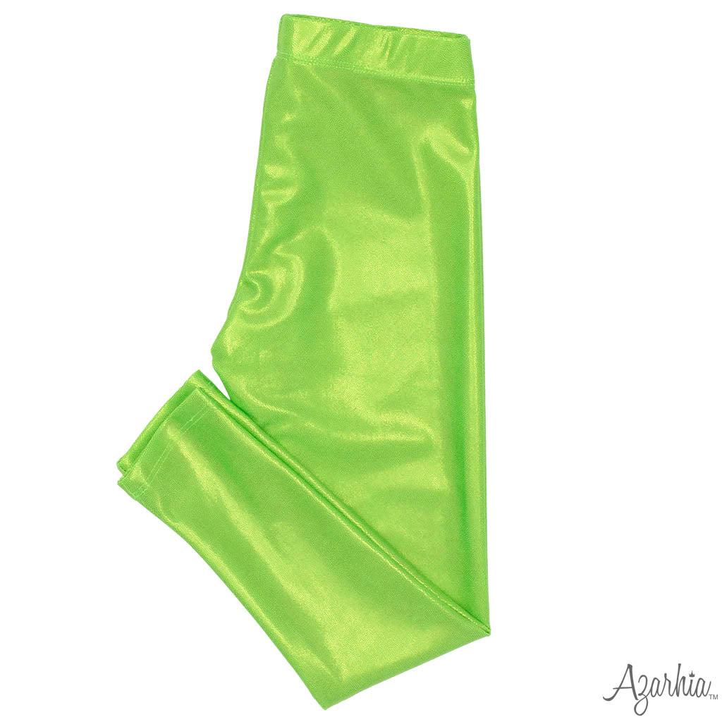 Shimmer Legging - Lime Green