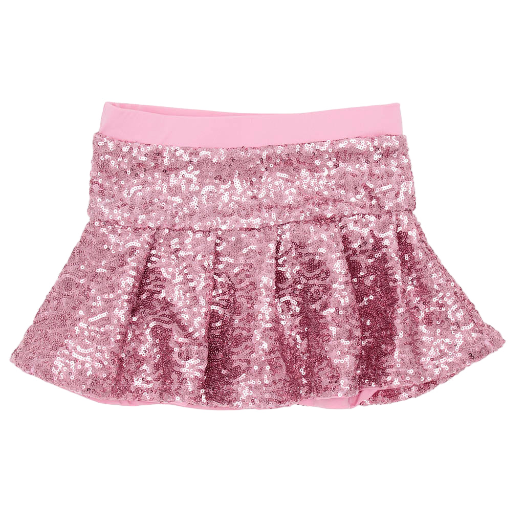 Sequin Velvet Skort - Pink